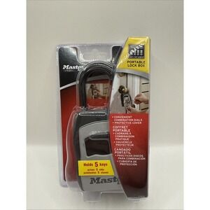 NEW Master Lock Brand Portable Lock Box 5 Key Storage 10,000 Combinations